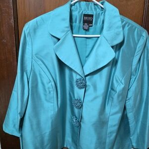 Bigio Women's Teal Suit Jacket